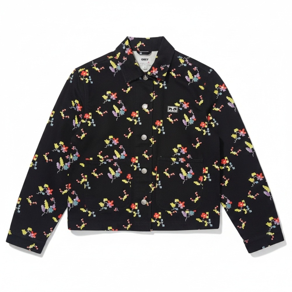 Obey Floral Chore‎ Jacket Sz Small